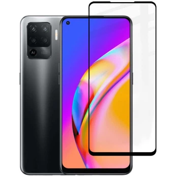 Защитное стекло Fiji Premium для Oppo Reno5 Lite полная проклейка Anti-Static черный