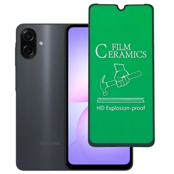 Защитное стекло-пленка Fiji Ceramics для Samsung Galaxy A07 (A075) полная проклейка черный