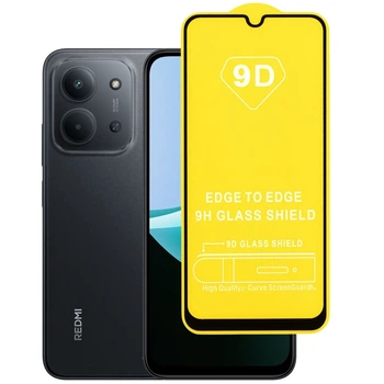 Защитное стекло TDG 9D для Xiaomi Redmi 15C полная проклейка черный