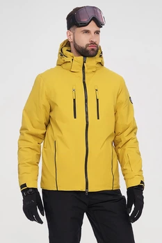Куртка горнолыжная мембрана 10000 зимняя теплая Brooklet J mustard yellow мужская - BJ2023-16 - S