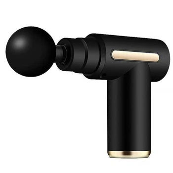 Ручний перкусійний масажер для тіла із 4 насадками Gun Massager Black