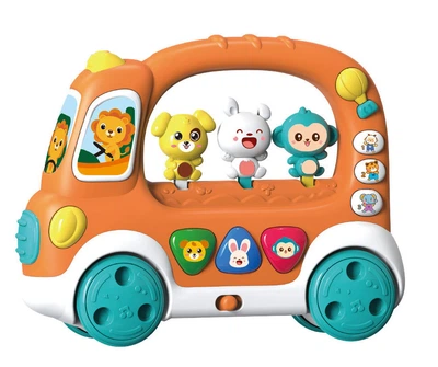 Развивающая игрушка Интерактивный автобус каталка WToys Украинское озвучивание