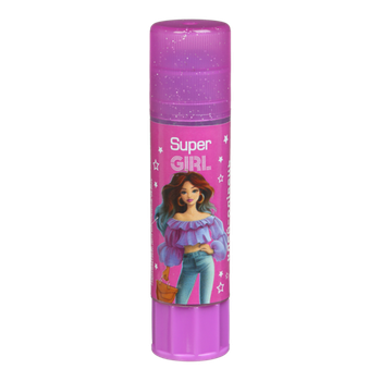 Клей-олівець 8г ZiBi 6307 SUPER GIRLS, прозорий з блискітками PVP (24) /ZB.6307/