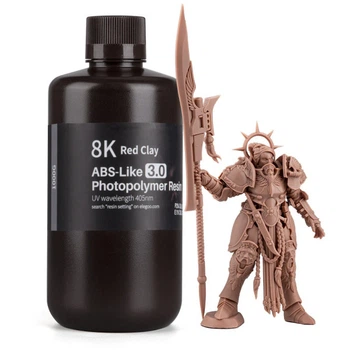Фотополімерна смола для 3D принтера ELEGOO ABS-Like 3.0 8k resin 1000G Red Clay