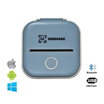 Принтер чеков UKRMARK P02BL Bluetooth, голубой (900936)