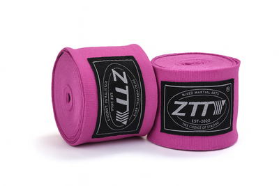 Боксерські бинти ZTTY 3 м для боксу, ММА та єдиноборств (рожевий)