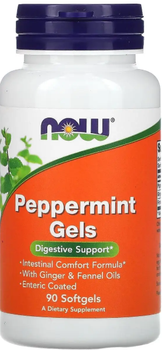 М'ята перцева Now Foods Peppermint Gels 90 капсул в упаковці (ARE-575649)