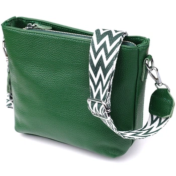 Стильна жіноча шкіряна сумка на кожен день VINTAGE Bag 22913 Зелений