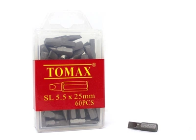 Бита SL5.5 x 25 мм магнитная TOMAX 60 шт