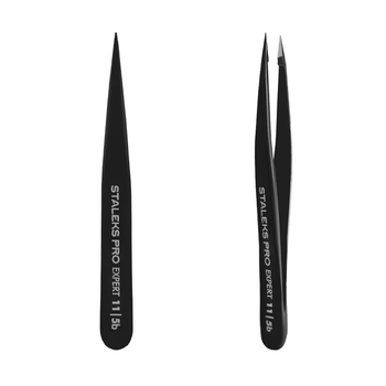 Пинцет для бровей STALEKS PRO EXPERT 11 TYPE 5 BLACK