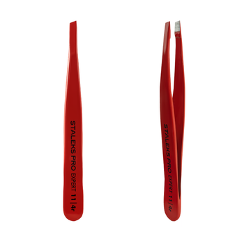 Пинцет для бровей STALEKS PRO EXPERT 11 TYPE 4 RED