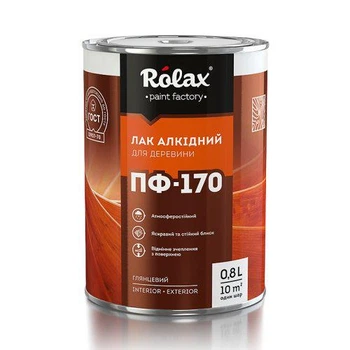 Лак ПФ-170 алкидный "Ролакс" 0,8л.