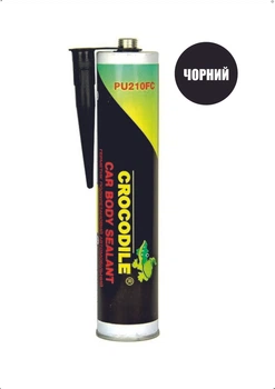 Герметик поліуретановий кузовний для швів CROCODILE 310 г чорний
