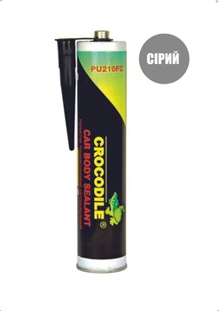 Герметик полиуретановый кузовной для швов CROCODILE 310 г серый