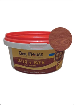 Масло віск Oak house для дерева Червоне дерево 500 мл
