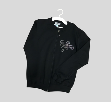 Кофта "Believe" на замке для девочки р.152 (LV0140/152)