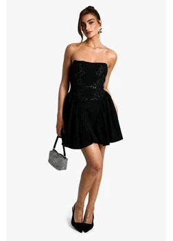 Платье boohoo 38 Черный hzz05177