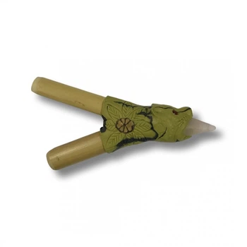 Трубка для Rapé Kuripe "Onca Pedra Pendulo" Ягуар (KUTP2300/3)