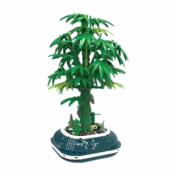 Конструктор 00389 “Bamboo Bonsai”, 528 деталей, пазовая сборка растения в горшке