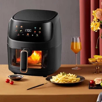 Мультипечь Air Fryer SilverCrest QF606, аэрогриль 8 л, черный