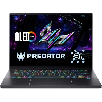 Игровой ноутбук ACER Predator Triton 14 AI PT14-52T (NH.U22EX.001), Intel Core Ultra 9 288 В (до 5,1 ГГц), 14-дюймовый сенсорный экран с разрешением 2.8K, 32 ГБ, SSD на 1 ТБ, NVIDIA GeForce RTX 5070 8 ГБ, Free DOS, угольно-чёрный
