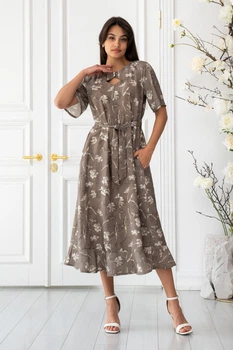 Сукня з коротким рукавом Аірін-Літо RiMari 56 Сірий (rm22201)