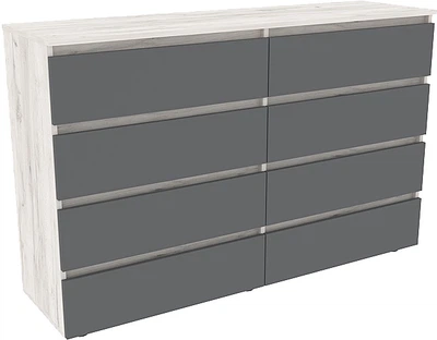 Комод DC Steve 1400 х 400 х 909 мм Дуб Крафт Білий/Графітовий (DC155325)