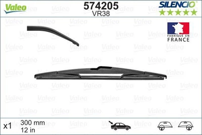 Щітка склоочисника задня безкаркасна (двірник) Valeo Silencio Rear, 574205, 300 мм