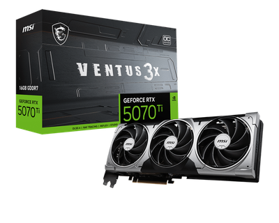 Відеокарта MSI GeForce RTX5070 Ti VENTUS 3X 16G OC (V531-092)(V531-083)(V531-445)