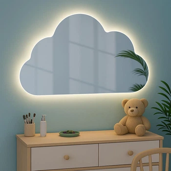 Зеркало настенное (45х60) с LED-подсветкой «Облачко» для детской комнаты
