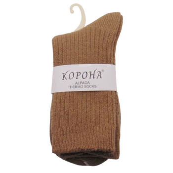 Носки альпака термо в рубчик 36-41 капучино Корона 25658