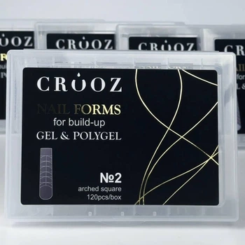 Верхние формы для наращивания ногтей Crooz Arched Square № 02 (Арочный квадрат)