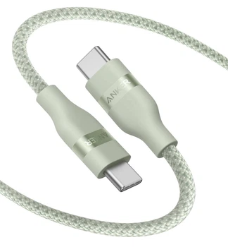 Кабель Anker Nano USB-C Cable 240W 0,9m Flexible Braided Cord Fast Charging for iPhone 12-17 Series - Green
