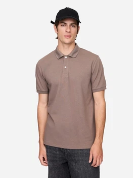Поло длинное мужское GAP 343980212 S Коричневое (1159843181)