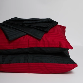 Постільний набір Moon&Star (простирадло 220х240 + 2 наволочки 40х60) Satin Stripe Dark Romance (MS-880000669)