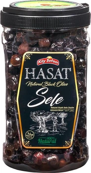 Оливки темні Koy Sefasi Hasat з Кісточкою Слабосолоні 1200 г (8696591064242)