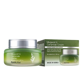Крем для обличчя Farmstay Mugwort Ceramide Cream зміцнювальний із церамідами 55 мл