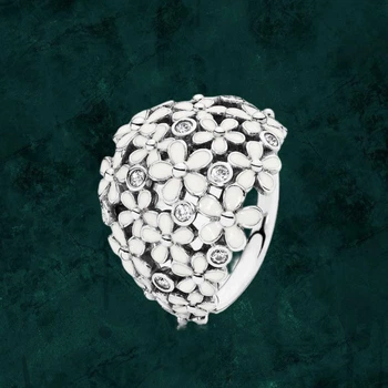 Серебряное кольцо "Цветы" Pandora (Пандора) 190936EN12 17.5