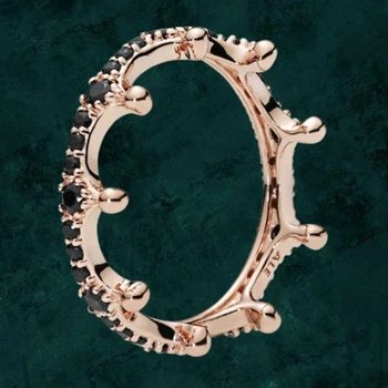 Срібна каблучка «Зачарована корона» Pandora (Пандора) 187087NCK з покриттям 14к золотом 17.5