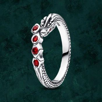 Срібна каблучка "Сяючий дракон" Гра Престолів Пандора Pandora 192968C01 17