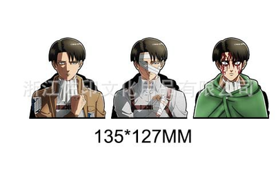Голографическая наклейка Атака Титанов Леви Аккерман Attack on Titan Levi Ackermann