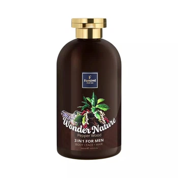 Гель-шампунь для мужчин Famirel Wonder Nature Pepper Wood 3 в 1 для тела, лица и волос Деревянный перец, 0.5 л (7290114086905)