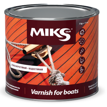 Лак яхтный уретановый Miks Color глянцевый 0.8кг