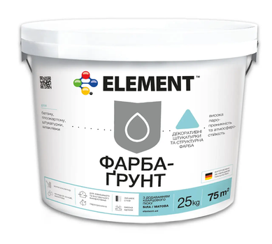 Краска-грунт ELEMENT с кварцевым песком матовая 25кг