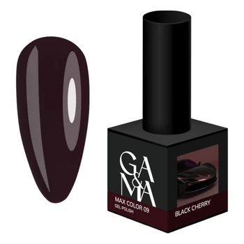 Гель-лак GA&MA Max Color 009 Макс Колор 009 Black Cherry бордовый, 10 мл