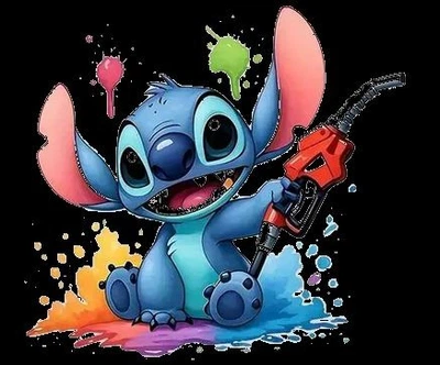 Автомобільна наклейка 3D Ліло та Стіч Lilo and Stitch 10X10см avt_nak_3