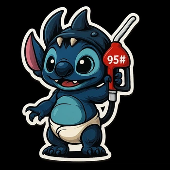 Автомобільна наклейка 3D Ліло та Стіч Lilo and Stitch 10X10см avt_nak_5