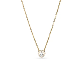 Колье Pandora Shine Gold в форме сердца 359520C01