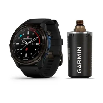 Смарт-годинник Garmin Смарт-годинник Garmin Descent Mk3i - 51 мм, титан Carbon Grey DLC з чорним силіконовим ремінцем + трансивер Descent T2