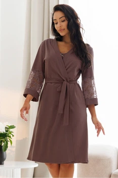 Халат Roksana 54(4XL) Кофейный (120589)